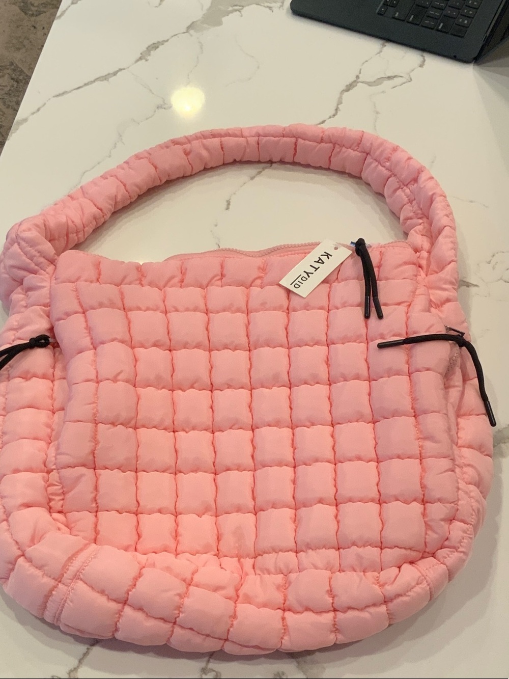 Katydid Soft Quilted Pink Shoulder Bag
